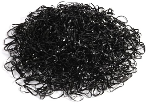 1000/1500 Stück Elastische Haargummis, Mini Transparent Haargummi, Haargummis Mädchen, Mini Kleine Gummibänder Elastische (Black： 1000PCS)