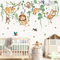 wondever Wandtattoo Dschungel Tiere Reben Wandaufkleber Tiere Löwe Affen Leopard Wandsticker Wanddeko für Kinderzimmer Junge Babyzimmer