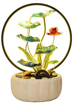 Fontaine d intérieur Indoor Relaxation Zen Flow Desktop Fountain with Waterfall for Living Room/Office Decoration Maison