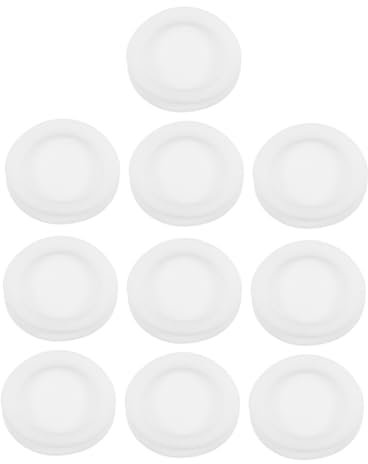 Milisten 10 Stück Sparschweindeckel Geldglas-Stecker Geld Pot Seal Plugs Lochstopfen für Münzbank Sparschwein Rundstecker Rundstecker-Ersatz Sparglas Stopper Gummi Weiß