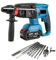 Demolition Hammer 1680W 26mm Brushless Electric Hammer Cordless Efficient Rechargeable Hammer Impact Drill Power Tool for 18V Battery(No Battery-Option 1)