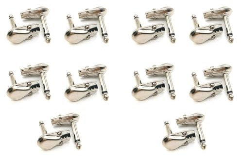 Yoeruers 1/4 Inch Right Angle Plugs Mono Flat Low Style Patch Cables 1/4 Inch Phono 6.3mm Phone Plug 20 Pack