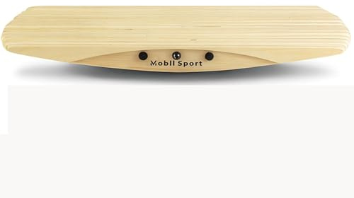 Wood Balance Board für Stehpult - 360° Wackelbrett für Anti-Ermüdungs- & Kernkrafttraining - Anti-Rutsch-Wippe für Surfen, Skate & Skisimulation, unterstützt 150 kg