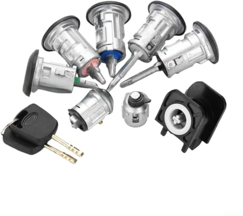 Juego de cilindros de cerradura de puerta con cerradura de encendido para Ford Transit Connect 2002 2007 modelo año de reemplazo directo