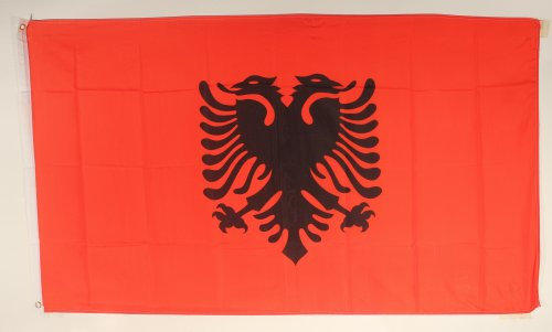 Flagge Fahne ca. 90x150 cm : Albanien Albanienfahne Nationalflagge Nationalfahne