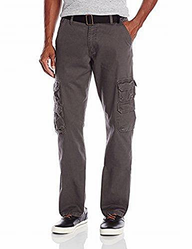 Wrangler Authentics Men's Premium Twill Cargo Pant, Sergé Anthracite., 30W / 30L