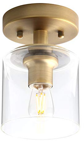 Yosoan klar Glas Vintage Look Deckenleuchte Pendelleuchte Hängeleuchte Vintage Industrie Loft-Pendelleuchte Hängelampen Hängeleuchte (antike Farbe)