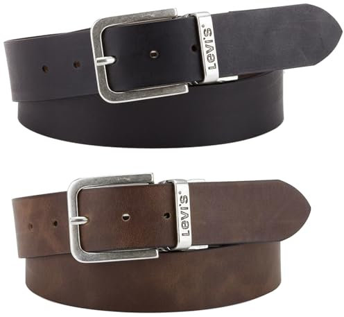 Levi's Herren Reversible Gürtel, Braun (Brown), 110 cm (Herstellergröße: 110)
