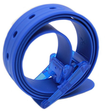 MEISHINE® 115 * 3.5cm Candy Colour Unisex Cintura in Silicone con Fibbia Plastica per Uomo Donna (Blu marino)