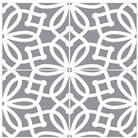 Wandkings Fliesenaufkleber 4er Set - Wähle ein Muster & Größe - Laura - 9,5 x 9,5 cm