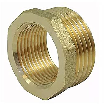 Ezfitt - Réduction simple male/femelle en laiton - Ø A: 1'' | Ø B: 3/4''