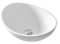 BERNSTEIN - Vasque Lavabo Ovale à poser Blanc mat 42x34x15cm fonte minérale Lave main + Bonde pop-up & cache Blanc - Design, Robuste & Durable - TWA29