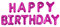 Happy Birthday Folienballon Girlande 40 cm - Alles Gute zum Geburtstag Ballon Geschenk Deko Schriftzug Girl Boy Party 18 Kinder bunt Dekoration Luftballon XXL Luftballon mini (pink)