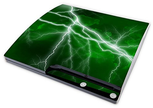 Skins4u Aufkleber Design Schutzfolie Vinyl Skin kompatibel mit Sony PS3 Playstation 3 Slim Konsole Apocalypse Green