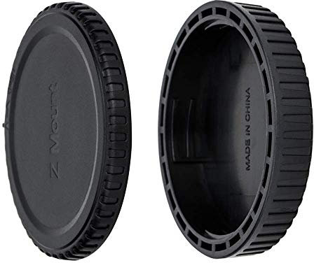 JJC Gehäusedeckel + Objektivdeckel (hinten) für Nikon Z-Bajonett System-Digitalkamera Z9 Z8 Z7 Z7II Z6 Z6II Z6III Z5 Z50 Z30 Zfc Zf usw. und Z-Bajonett Objektiv (1 Set)