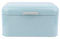 Neufday Metal Bread Box,Solid Color Retro Metal Bread Bin Box Large Capacity Kitchen Storage Container (Blue)