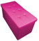 HomeHarmony® Quilted Top Folding Storage Ottoman Seat, Stool, Toy Storage Box Faux Leather (F Pink, Large)
