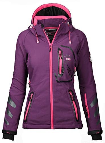 Geographical Norway Damen Softshell Funktions Outdoor Regen Jacke Sport [GN-Thea-Lila-Gr.S]
