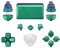 eXtremeRate Botones para ps4 Mando Teclas de Repuesto D-Pad R1 L1 R2 L2 Disparador Botón Touchpad Home Share Acción Botón Opciones Kit para ps4 Mando Slim Pro CUH-ZCT2(De Violeta a Verde)