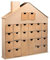 Rayher Adventskalender Haus, Pappmaché, 36x6,5x40cm, FSC Recycled 100%, Adventskalender zum Befüllen, Schubladenschränkchen zum Bemalen und Dekorieren, 67341521