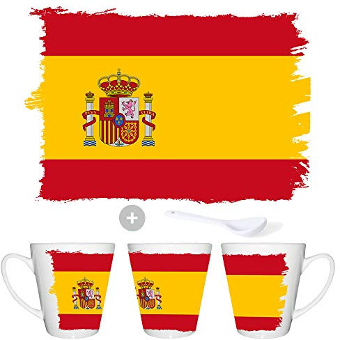 MERCHANDMANIA TAZA CONICA BANDERA ESPAÑA PAIS CONSTITUCION conic mug
