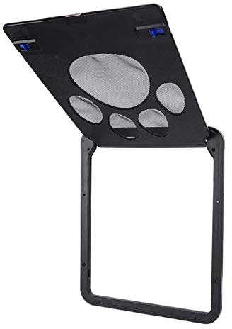 Katzenklappen Hua Katzenklappen- / Haustiertür Mit 2-Wege-Verriegelung, PET-Gatter ABS Und Nylonmaterial, Für Bildschirmfenster Und -türen, 2 Größen (Size : 42x37cm)