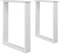 Addecor Kit de 2 Pieds de Table Luisiana White en Acier Inoxydable l l 72x 8X 70 l Ensemble de Pieds pour Table Haute l Montage et Nettoyage Faciles l Couleur Blanc
