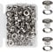 TAIYOU 100 Set 5mm Ojales Metal Plana con Arandelas Ojetes Metalicos con Caja Plástico Transparente Ojetes Plata para Zapatos Ropa Cuero Cinturones Lona Scrapbooking