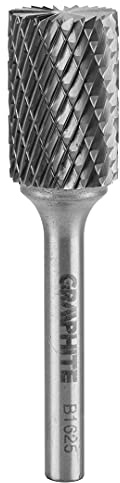 GRAPHITE HM-Frässtift, zylindrisch mit Klingen oben, Form B