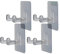 EXEHook Wandhaken Saugnapf/Selbstklebend für Küche, Bad, Caravan transparent (2Kg V-Haken 4er Set)