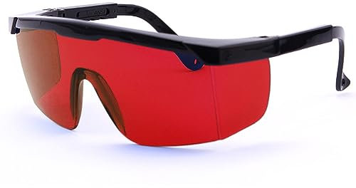 SEIWEI Safety Glasses for Lasers, 190nm - 540nm OD 5+ Laser Engraver Protective Goggles Eye Protection Eyewear for Work [1x Red]