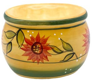 ACK Scouring Brillo Pad Holder Tuscany Country Sunflower, Ceramic Hand Painted Sponge Holder for Kitchen Sink, Kitchen Décor