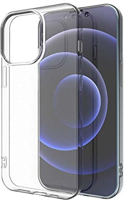 Cover morbida trasparente compatibile con iPhone 13 Pro, in silicone antiurto, trasparente, morbida in TPU, con protezione per smartphone