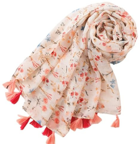 FAIRYGATE Schals XXL Schal Damen Tücher Rosa Schal Damen Eleganter Tuch für Frauen Mädchen Hochwertiger Freizeitschal Halstuch Stola für Frühjahr Sommer Herbst Winter 52015