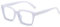 YUELUQU Rechteckige große Rahmen Brille Damen Fake brille Brillenfassungen UV400 Schutz Brille Ohne Stärke (Weiß)