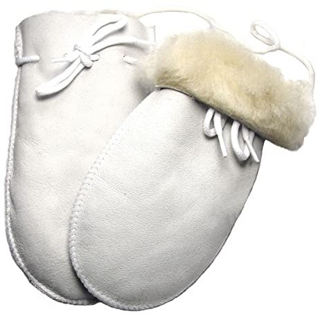 SAWA-ART Baby Fäustel Handschuhe aus Lammfell für Mädchen und Jungen