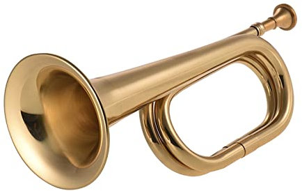 KERREY B Flat Horn Call Trompete Messing Kavallerie Horn Mit Mundstück Für Kavallerie Militärorchester Blechblasinstrument Bugle Horn