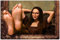 DFBFMO Wandkunst Mona Lisa Leinwand Gemälde Druck Kunst Lustige Mona Lisa Füße Wanddekoration Leinwand Poster Druck Modernes Home Decor Kunstwerk Bild Ohne Rahmen,50×75cm