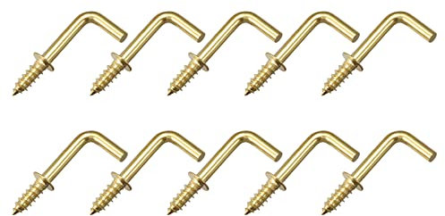 METALLIXITY 50Stk L Form Haken (21mm/0.83) Q195 Stahl Decke Haken Metall Rechtwinklig Haken - für Hängende Außentasse Haken Bad Küche Wand Möbel Verbindung