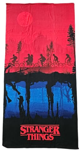 ILS I LOVE SHOPPING Strandtuch und Poolhandtuch aus Mikrofaser, 140 x 70 cm, schnell trocknend, ultraweich (für Stranger Things)