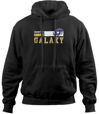 Frankfurt Galaxy 2023-Felpa con Cappuccio Felpa con, Nero, L Unisex-Adulto