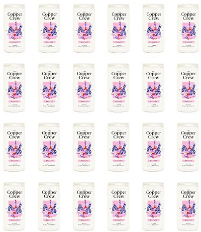 Copper Crew Rose Wine in a Can Rosato 187ml - Pack of 24 (Organic and Vegan friendly) | 12.5% ABV