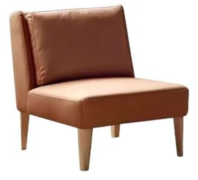 EINES Sofas für kleine Räume Mid-Century Modern Kleines Sofa, Einzelsofa, Stuhl, armloser Polsterstuhl, geeignet for Schlafzimmer/Büro/Leseraum Wohnzimmermöbel (Color : B, Size : 70 * 84 * 80cm)