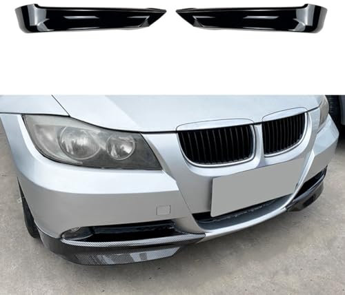 DYOG Auto Front Hinteren Spoiler Stoßstange Lippe für BMW E90 E91 320I 330I 2005-2008, Vordere Hinteren Stoßstange Diffusor Kinnschutz Antikollisions Zubehör,A Gloss Black