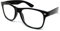 WS UK Kids Clear Lens Glasses with UV400 Protection - Unisex (Black)