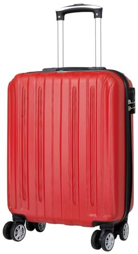 Warenhandel König Hartschalen Koffer Trolley Borsum Handgepäck - Farbe Rot - Gr. M