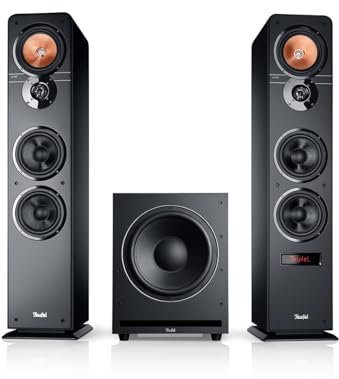 Teufel Ultima 40 Aktiv Club Edition - Kraftvolles 2.1 Lautsprecher-System mit Mächtiger Subwoofer, Bluetooth, Dolby Audio, HDMI ARC CEC, 3-Wege-Standlautsprechern - schwarz