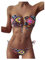 Bikini bandeau deux pièces pour femme - Bretelles amovibles - Maillot de bain sans bretelles - Jambe haute - Maillot de bain dos nu, 01 - Rose, L