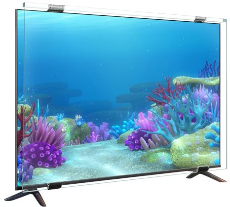 Ninonly 55 Inch TV Screen Protector, HD Clear TV Display Protector Panel, Acrylic Protective TV Screen Protectors for Single/Dual-point Support TV/Wall-mounted TV/Computer Monitor