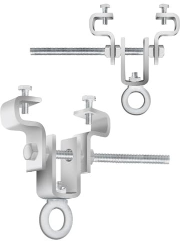 awagas 2 Stück I-Beam Hanger Aufhänger, Verstellbare Stahlträger Befestigung Stahl I-Träger Aufhänger Klemmen Einstellbar 6,3-22cm Stahlträgerklemme für Boxsack Aufhängung Hält 204kg Schwerkraft Stand